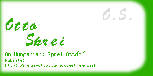 otto sprei business card